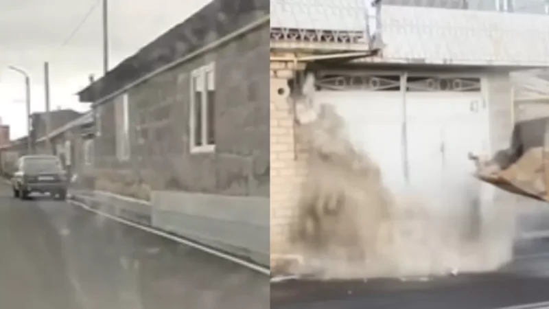 Գյումրիում ապամոնտաժում են փողոցի երթևեկելի հատվածում կառուցած տունը