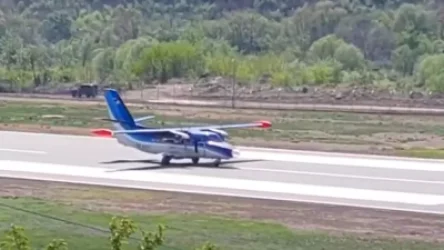 ՏԵՍԱՆՅՈՒԹ․ Կապանի օդանավակայանում վայրէջք կատարեց փորձնական թռիչք իրականացնող օդանավը