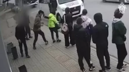 ՏԵՍԱՆՅՈՒԹ. Տղամարդը կանգառում կանգնած մի կնոջ հրում է միկրոավտոբուսի անիվների տակ. Օմսկ