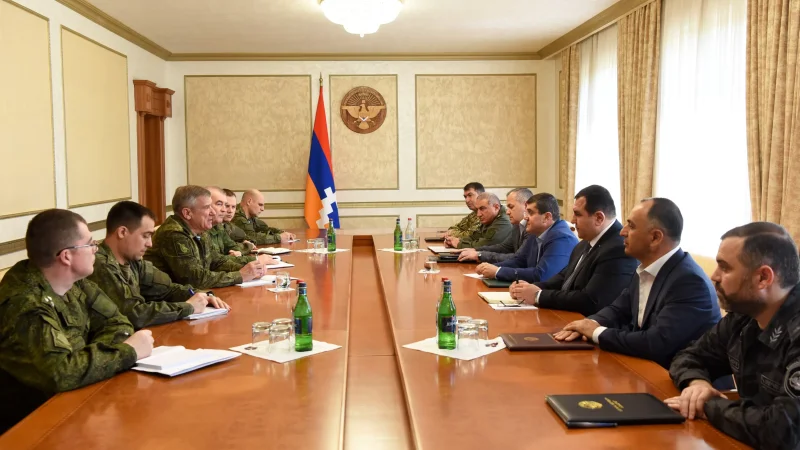Արցախի նախագահը ընդունել է ՌԴ խաղաղապահ զորակազմի նորանշանակ հրամանատարին