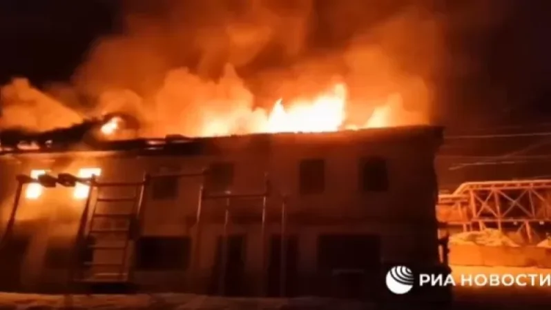 Video: School Caught Fire in Dagestan
