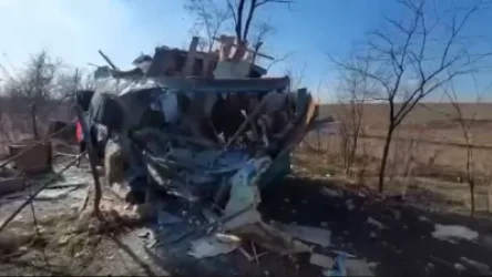 ՏԵՍԱՆՅՈՒԹ. Ուկրաինայից արձակված արկը ավերել է ՌԴ սահմանապահներին պատկանող շինությունը