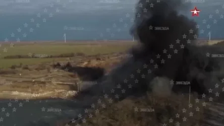 ՏԵՍԱՆՅՈՒԹ. Ռուս զինվորականները պայթեցնում են դամբը, որը փակել էր քաղցրահամ ջրի հոսքը դեպի Ղրիմ