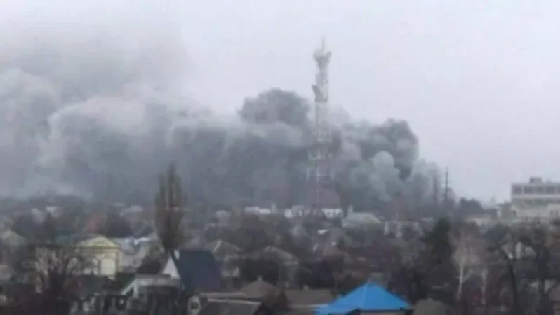 Photo: Television Tower Shelled in Lysychansk