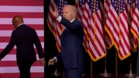 ՏԵՍԱՆՅՈՒԹ․ Բայդենը Նյու Յորքում ելույթից հետո չի կարողացել ինքնուրույն գտնել բեմի ելքը