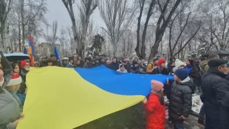 Աջակցության ակցիա Երևանում՝ ի պաշտպանություն Ուկրաինայի