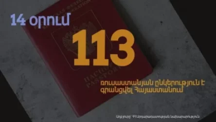 Մարտի 1-ից 14-ը Հայաստանում գրանցվել է ռուսաստանյան 113 ՍՊԸ