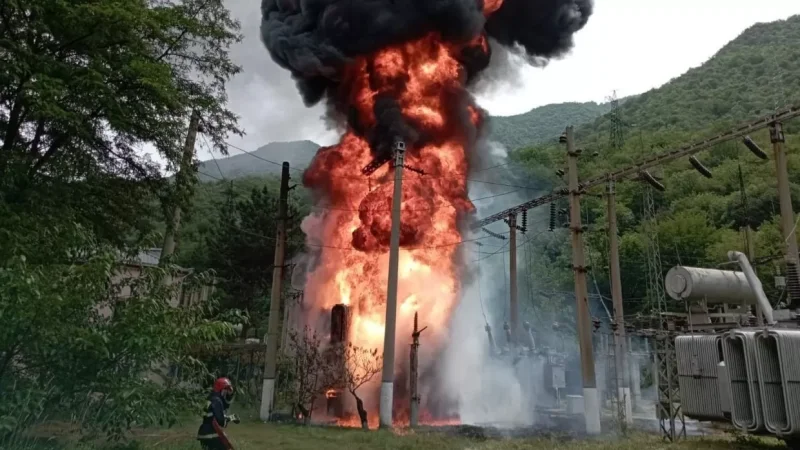 Հրդեհ` Ախթալա-Ալավերդի ճանապարհին էլեկտրական ենթակայանում