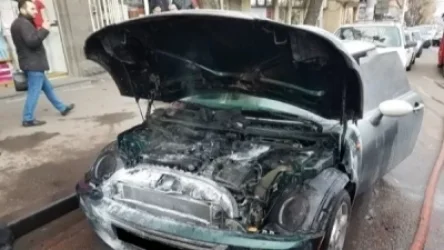 Բաղրամյան պողոտայում մեքենա է այրվել