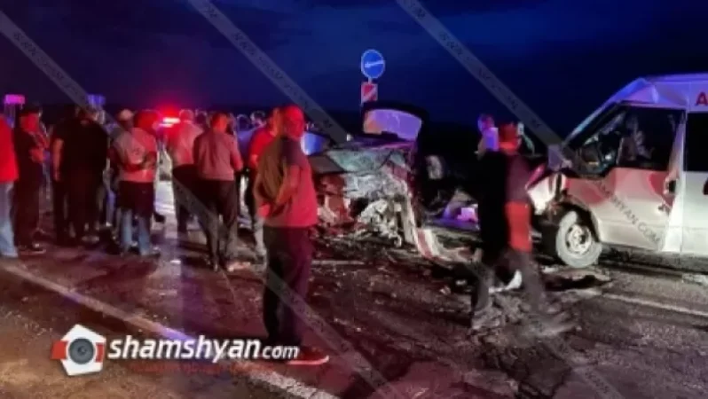 Ողբերգական ավտովթար Արագածոտնի մարզում. Թալինի տարածքում բախվել են Opel-ն ու Ford Transit-ը