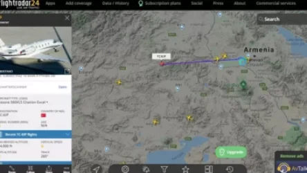 Թուրքական մասնավոր օդանավը մեկնեց Երևանից և ուղևորվեց Թուրքիա. «Ազատագրում»