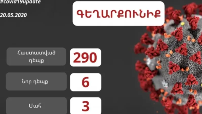 Գեղարքունիքի մարզում հաստատվել է կորոնավիրուսային հիվանդության 6 նոր դեպք