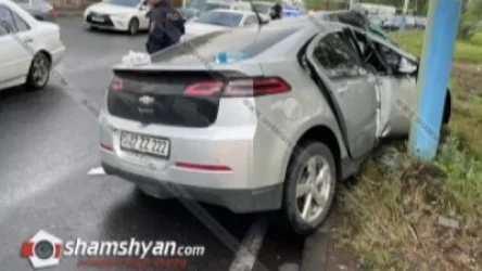 Խոշոր ավտովթար՝ Երևանում․ վիրավորները վարորդի կինն ու անչափահաս երեխան են