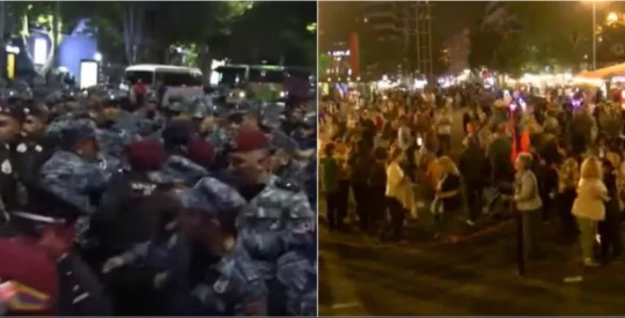 Կենտրոնում ոստիկանները բերման են ենթարկել ցույցի մասնակիցներին. ԱԺԲ-ի աջակիցներին ծեծել են