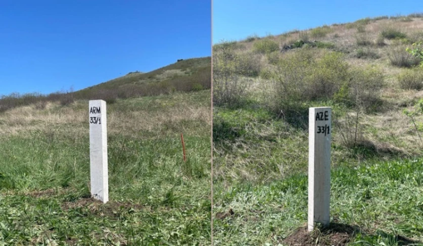 Հայաստան-Ադրբեջան սահմանին տեղադրվել է առաջին սահմանային սյունը․ Փաշինյան
