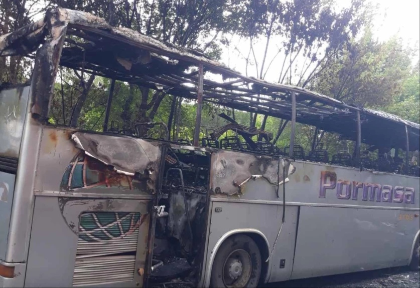 Այրվել է MAN մակնիշի ավտոբուս. ՆԳՆ ՓԾ
