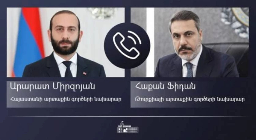 Արարատ Միրզոյանն այսօր հեռախոսազրույց է ունեցել Թուրքիայի ԱԳ նախարար Հաքան Ֆիդանի հետ. հայտնի է` ինչ են քննարկել