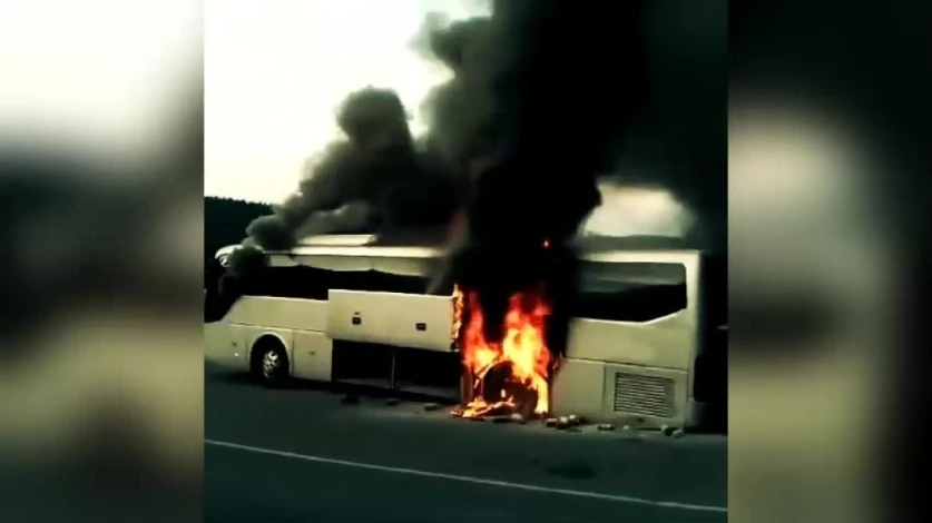 ՏԵՍԱՆՅՈՒԹ.  Բաշկիրիայում ընթացքի ժամանակ մարդատար ավտոբուս է այրվել