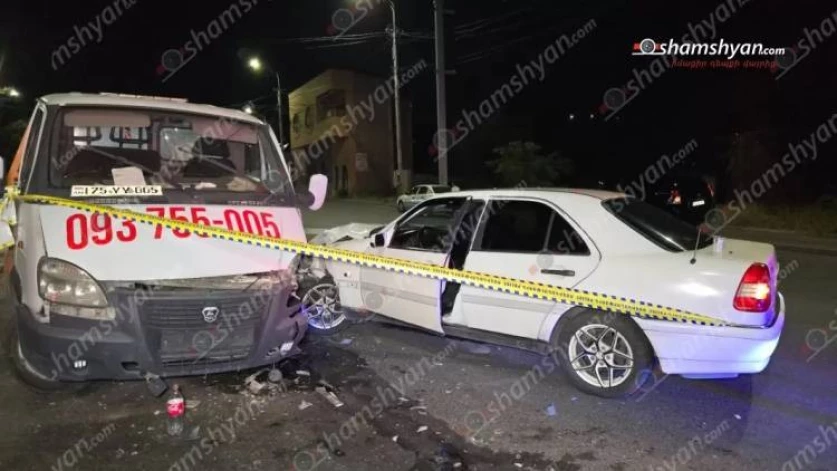 Վթար՝ Երևանում․ բախվել են «Mercedes»-ը և քարշակը, վիրավnր կա