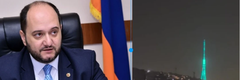 Արայիկ Հարությունյանը՝ հեռուստաաշտարակն Ադրբեջանի դրոշի գույներով գունավորելու մասին