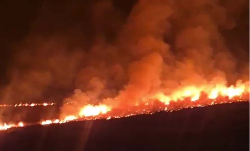 90 փրկարարական ծառայող պայքարում է Ճամբարակ-Թթուջուր հատված բռնկված հրդեհի դեմ