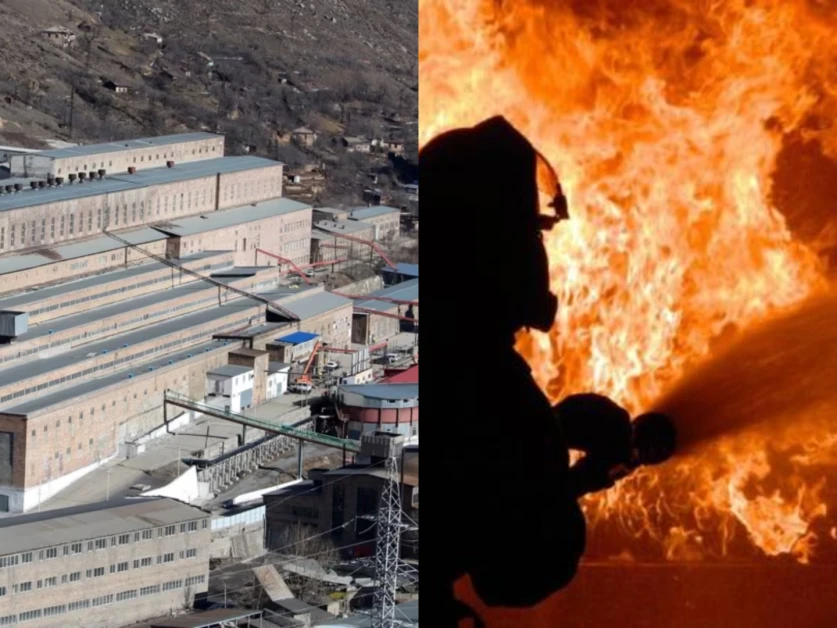 Հրդեհ՝ Զանգեզուրի պղնձամոլիբդենային կոմբինատի արտադրական շինության տարածքում․ ՆԳՆ