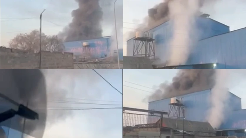 Մասիսի Կայարանի հարևանությամբ գտնվող շինությունից ծուխ է դուրս գալիս