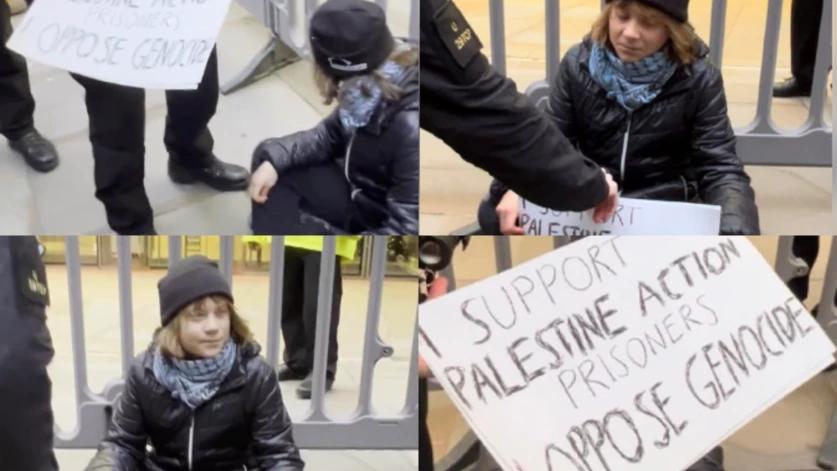 Թունբերգը ձերբակալվել է Լոնդոնում՝ Իսրայելին զենքի վաճառքի դեմ ակցիայի ժամանակ