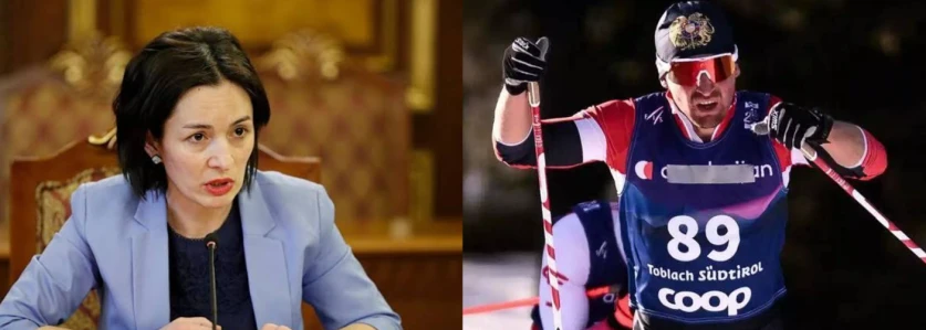 ԿԳՄՍ նախարարը՝ «Ադրբեջան» բառը փակած և այդ պատճառով տուգանված դահուկորդի մասին