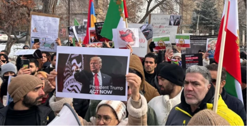 Իրանցիների բողոքի ակցիան Երևանում. կան բերման ենթարկվածներ. «Ազատություն»