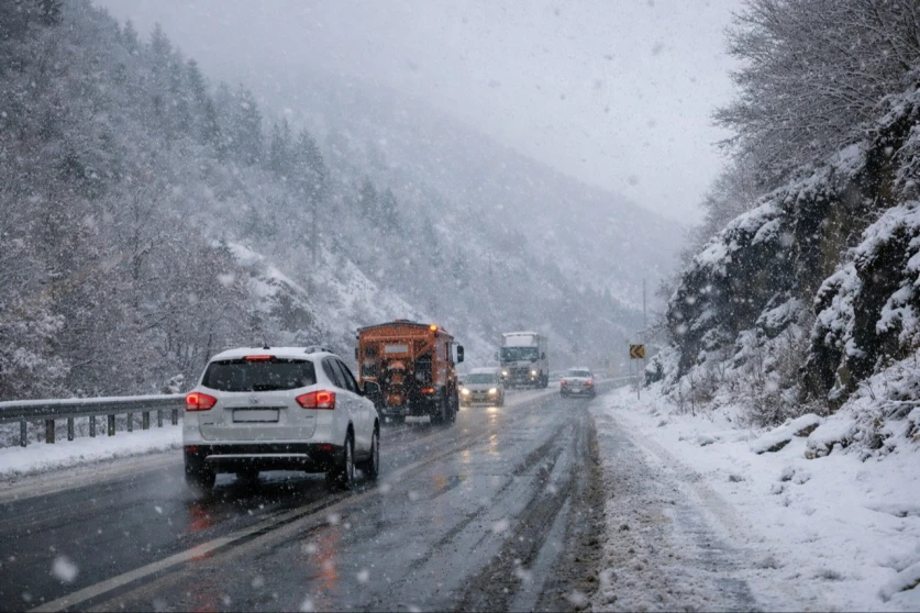 Հայաստանի մի շարք շրջաններում թույլ ձյուն է տեղում. իրավիճակը ճանապարհներին