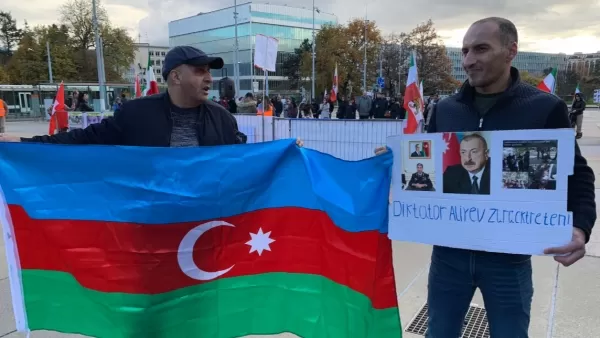 ՏԵՍԱՆՅՈՒԹ. Ադրբեջանցիները Ժնևում բողոքի ակցիա են կազմակերպել ընդդեմ Ալիևի ռեժիմի