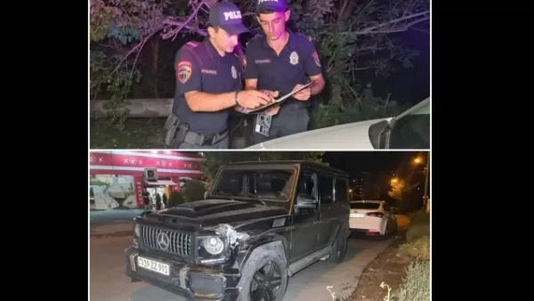  Երևանում բախվել են Mercedes G-ն ու թիվ 22 երթուղին սպասարկող ավտոբուսը
