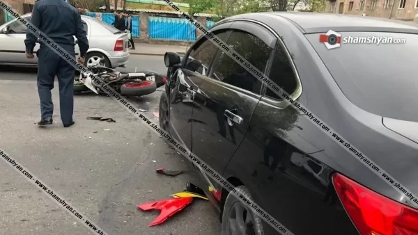 Երևանում բախվել են Nissan-ն ու մոտոցիկլը. մոտոցիկլավարն էլ տեղափոխվել է հիվանդանոց
