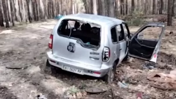 ՏԵՍԱՆՅՈՒԹ. Բուչայի մոտ գտնվող անտառում հայտնաբերվել է խոցված քաղաքացիական մեքենա. ներսում դիեր են եղել
