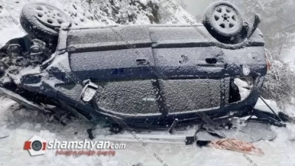 Մեքենան գլխիվայր հայտնվել է ձորում․ ավտովթար՝ Սյունիքի մարզում