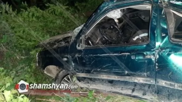 33-ամյա վարորդը Volkswagen-ով բախվել է գազատար խողովակին. կա 1 զոհ, 1 վիրավոր