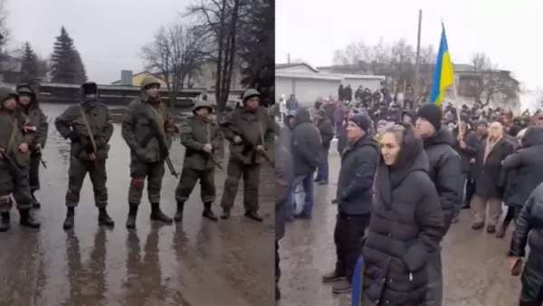 ՏԵՍԱՆՅՈՒԹ. Ազդեցիկ կադրեր. Նովոպսկովսկում բնակիչները դուրս են եկել ռուս զինվորականների դեմ