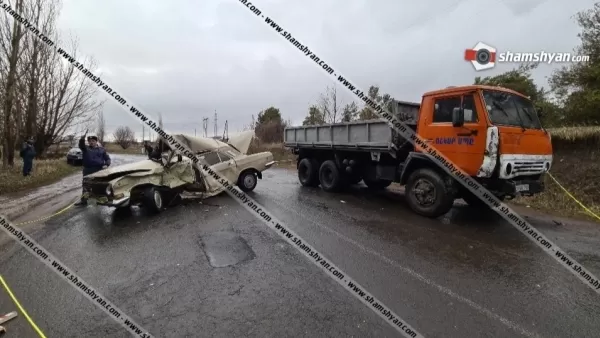 Ողբերգական ավտովթար` Կոտայքում․ բախվել են KАМАЗ-ն ու ГАЗ 2410-ը