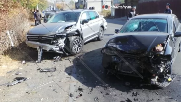 Երևանում բախվել են Volkswagen Tiguan-ը և Opel-ը. կա 3 վիրավոր, որոնցից մեկը մանկահասակ է. Shamshyan.com