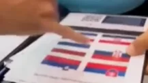 ՏԵՍԱՆՅՈՒԹ. Թենիսի առաջնության ժամանակ անվտանգության աշխատակիցը փորձել է երկրպագուներից վերցնել Սերբիայի դրոշը` շթոփելով ռուսականի հետ