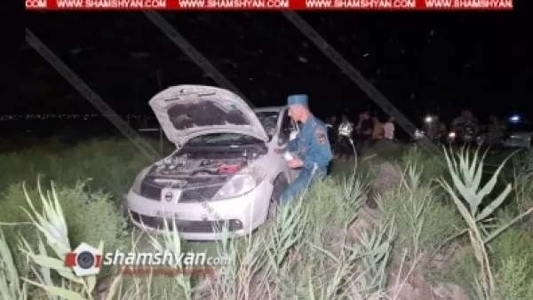 Nissan-ը բախվել է գազատար խողովակի հենասյանը, այնուհետև անցել գազատար խողովակի տակով ու հայտնվել քարերի վրա 