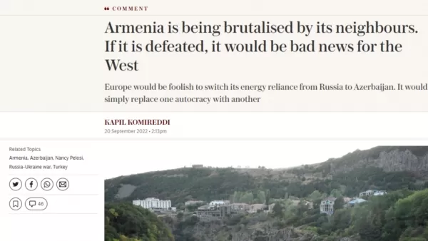 Ադրբեջանը ՌԴ-ի թուլացման ու Եվրոպայի` իրենից կախվածության ֆոնին ուզում է Հայաստանը լիարժեքորեն իրեն ենթարկեցնել. The Telegraph