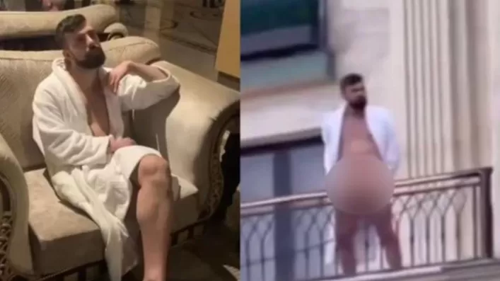 ՏԵՍԱՆՅՈՒԹ. Թբիլիսիի հյուրանոցը հրկիզած տղամարդը գրեթե մերկ հայտնվել է տեսախցիկների առաջ