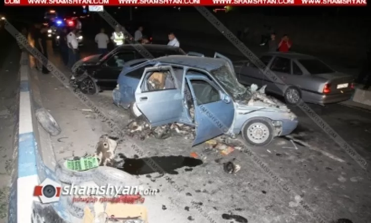 Խոշոր վթար Երևանում. վարորդներից մեկը եղել է խմած և վթարի վայրում «դեբոշ» է սարքել 