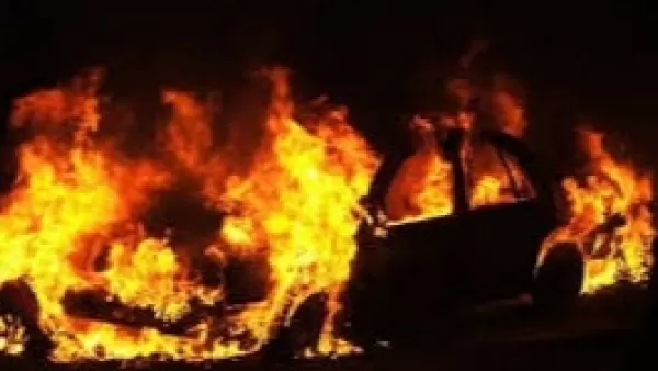 Թբիլիսյան խճուղում ավտոմեքենա է այրվել