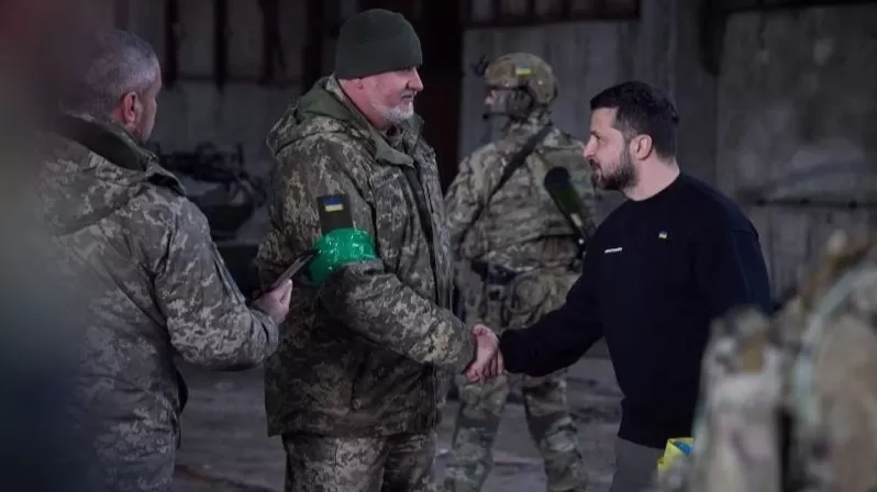 Վլադիմիր Զելենսկին այցելել է  Բախմուտ, հանդիպել զինծառայողներին