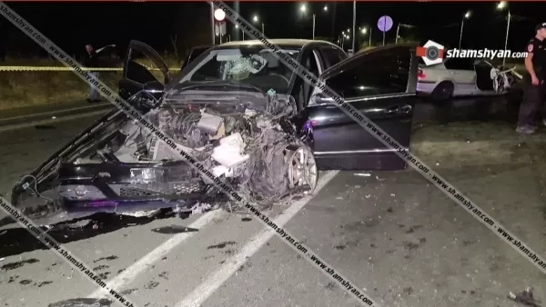 Խոշոր ավտովթար՝ Երևանում. ճակատ-ճակատի բախվել են Mercedes-ն ու BMW-ն