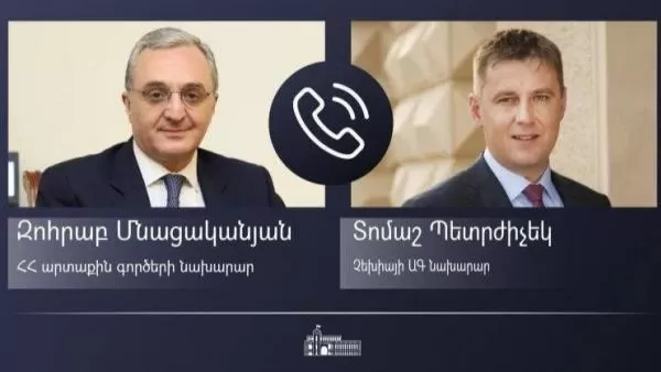 Զոհրաբ Մնացականյանը Չեխիայի ԱԳ նախարարի հետ քննարկել են իրադրության վերջին զարգացումներն Արցախում
