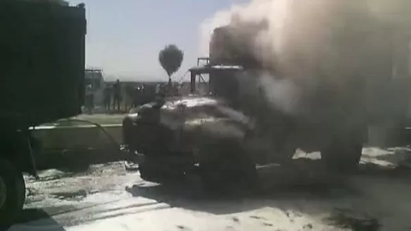 Շահումյան գյուղի վարչական տարածքում գտնվող գազալցակայանում մեքենա է այրվել (տեսանյութ)